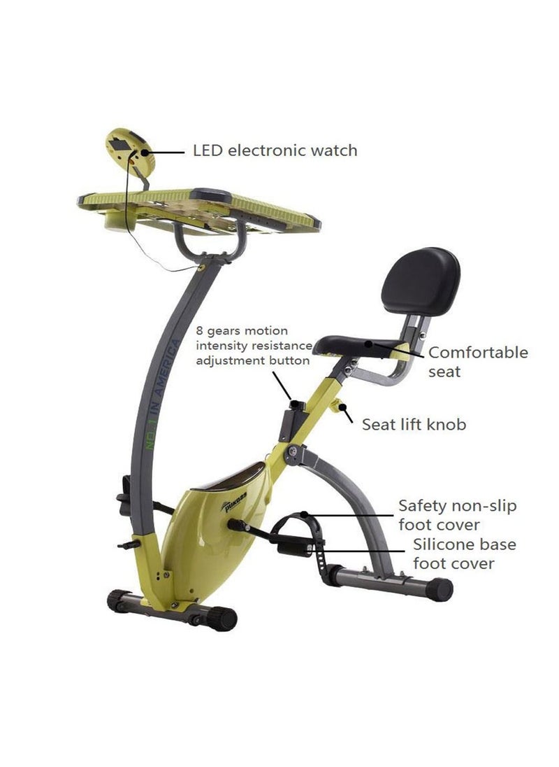 Generic Home Exercise Bike Super Quiet Two Way Folding Magnetic Control Exercise Bike Spinning Bike With  Computer Desk  - Image 5