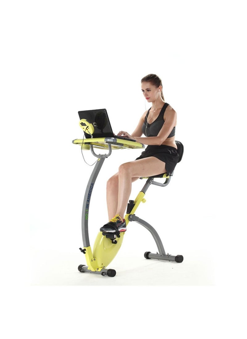 Generic Home Exercise Bike Super Quiet Two Way Folding Magnetic Control Exercise Bike Spinning Bike With  Computer Desk  - Image 1