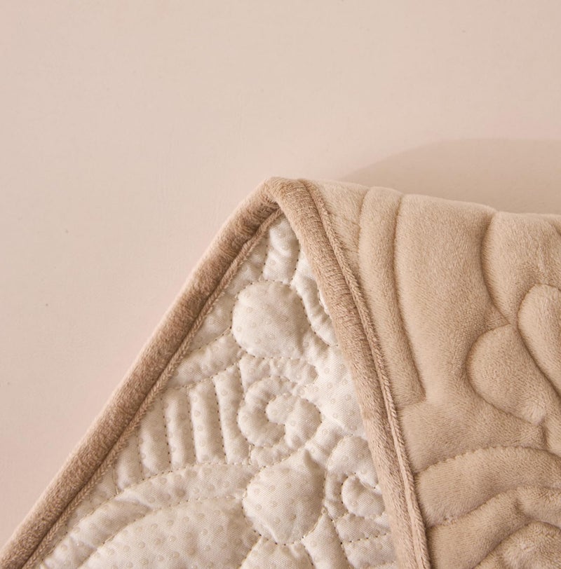 House of Quirk Sofa Covers Bohemian Circle Embroidery Quilted Sofa Couch Covers 1/2/3/4 Seater Sofa Cover Anti-Slip Seat Pad from Pets Replacement Protector (Cream, 70x90cm),Polyester - Image 5