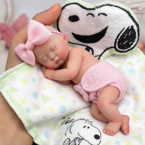 Mire & Mire Mire  Mire Reborn Baby Dolls 55 Inch Girl Mini Silicone Baby Realistic Baby Dolls Silicone Full Body - Image 5