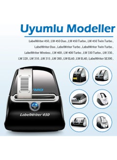 Goink Dymo Labelwriter 400DUO Lw 99010 Compatible Address Label 89 x 28 mm 2 x 130 Pieces - White  - Image 2