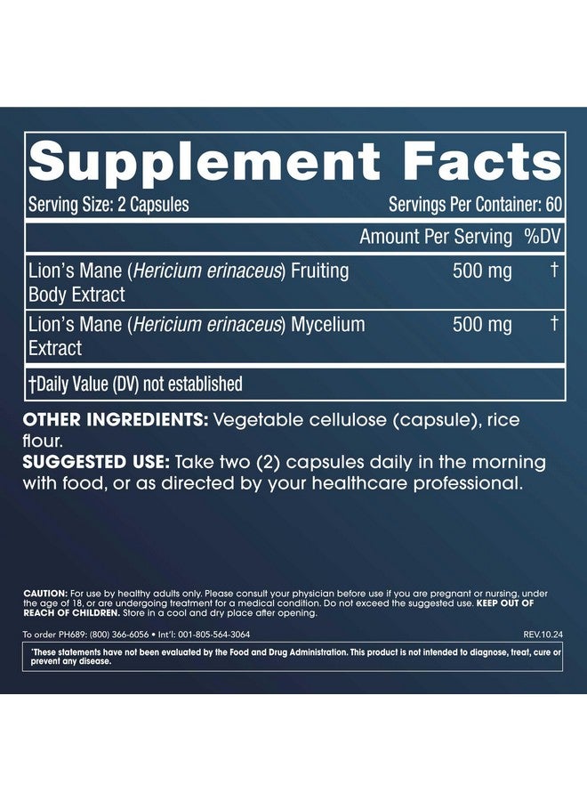 ProHealth Full Spectrum Lion's Mane | Triple Lab Tested | 120 Capsules - Image 2