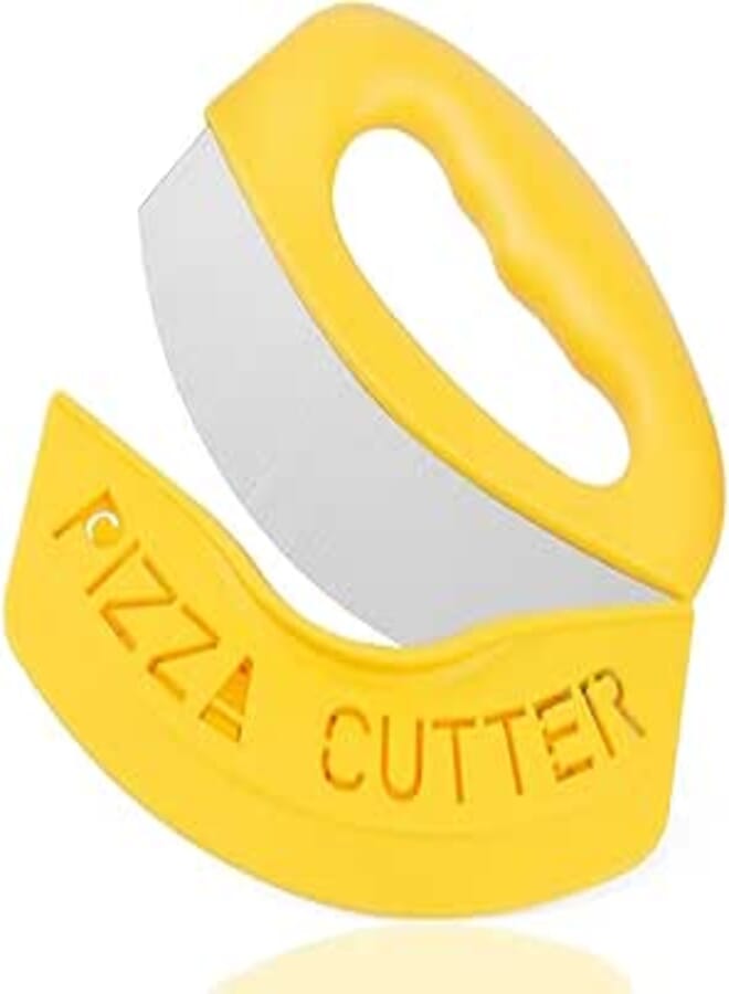 IPEROT Pizza Cutter, Pizza Cutter With A Sharp Stainless Steel Blade And Easy To Clean, Also A Safe Pizza Slicer With Blade Cover, A Cuter Kitchen Gadgets, Warm Gift For Mom