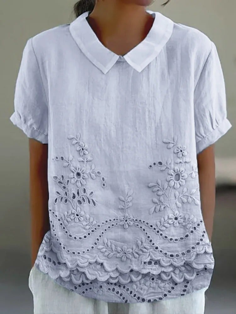 2025 Product Women'S Lapel Loose Casual Short-Sleeved 3D Printed Pullover T-Shirt - Image 1