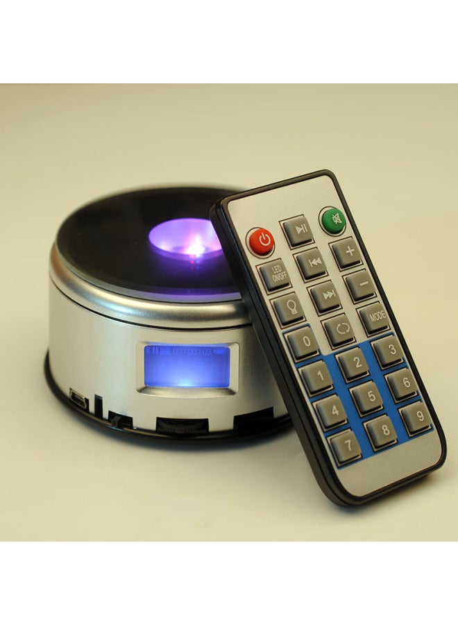 Subwoofer Bluetooth Audio MP4 Music Box Lamp Holder Led Colorful Luminous Base Crystal Crafts Rotating-Purity:Standard + Distribution Memory Card-Dimensions:85 - Image 3