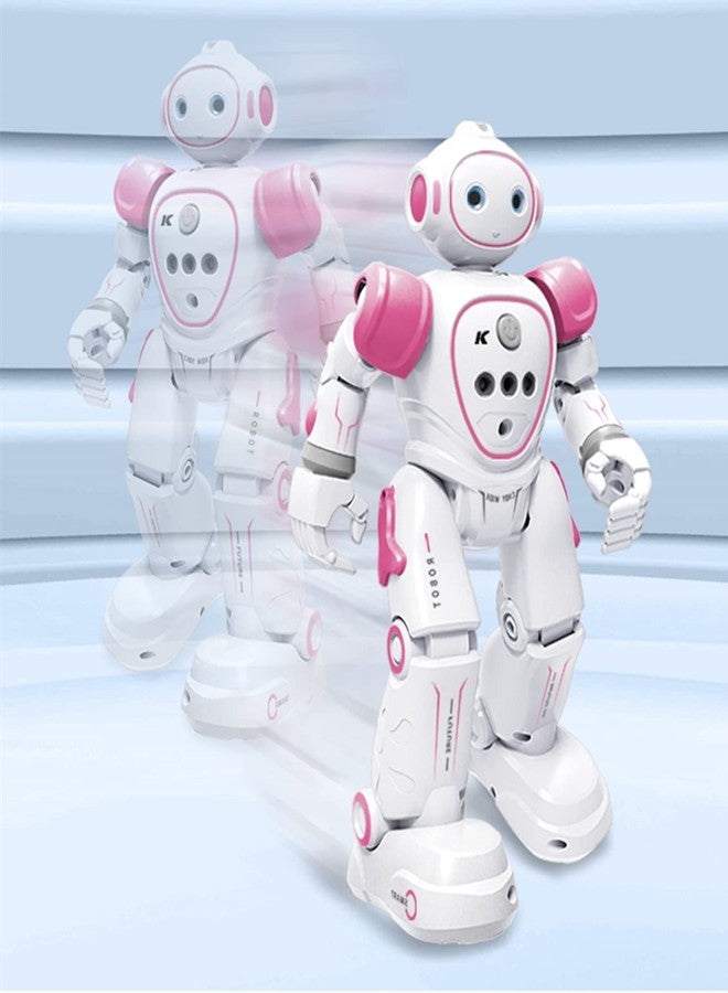 WEECOC RC Robot Toys Gesture Sensing Smart Robot Toy for Kids Can Singing Dancing Speaking Christmas Birthday (Pink) - Image 3