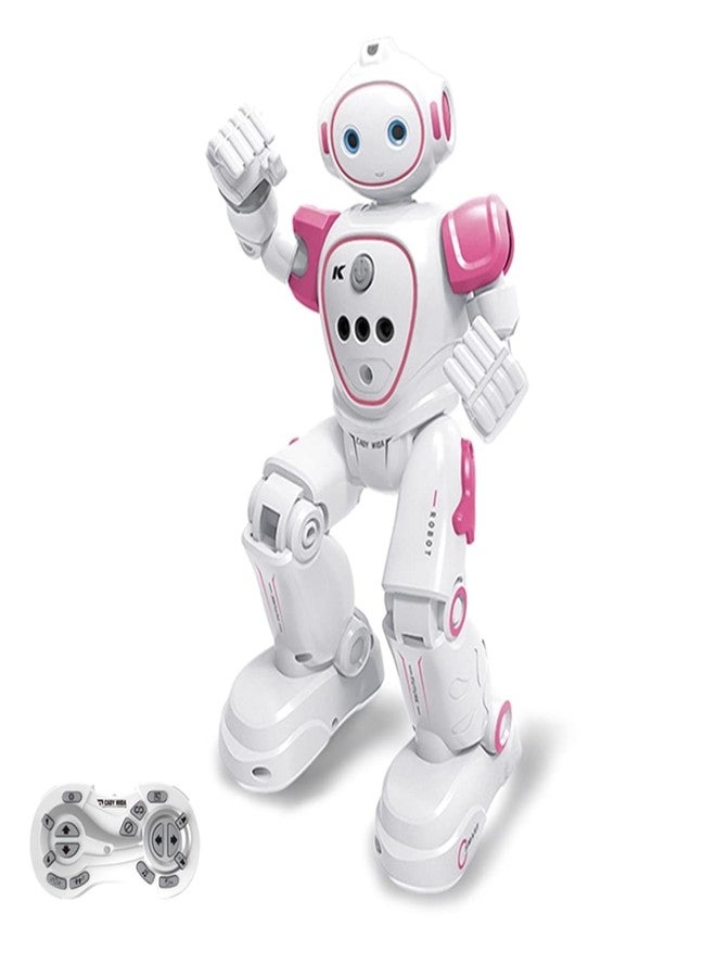 WEECOC RC Robot Toys Gesture Sensing Smart Robot Toy for Kids Can Singing Dancing Speaking Christmas Birthday (Pink) - Image 1