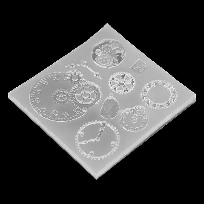 كلاراكو قالب سيليكون 4 قطع 3D عجلة ساعة التروس شكل قوالب الحلوى الشوكولاته نمط Steampunk من قوالب التروس مجموعة ل سكر كرافت تزيين الكعك كب كيك توبر حزب إمدادات DIY الراتنج صنع المجوهرات مجموعة قوالب 4 حزمة - Image 4