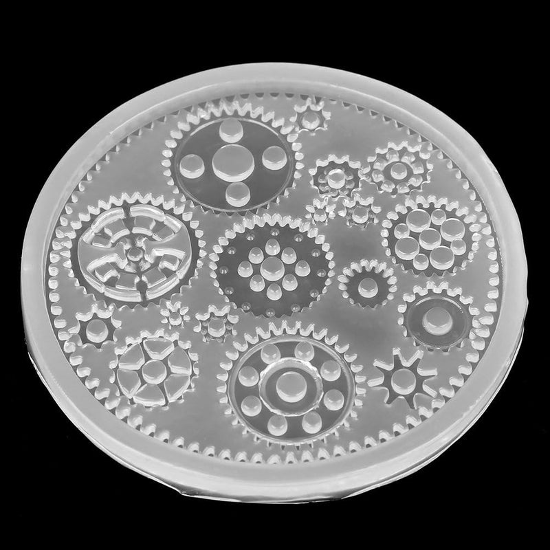 كلاراكو قالب سيليكون 4 قطع 3D عجلة ساعة التروس شكل قوالب الحلوى الشوكولاته نمط Steampunk من قوالب التروس مجموعة ل سكر كرافت تزيين الكعك كب كيك توبر حزب إمدادات DIY الراتنج صنع المجوهرات مجموعة قوالب 4 حزمة - Image 5