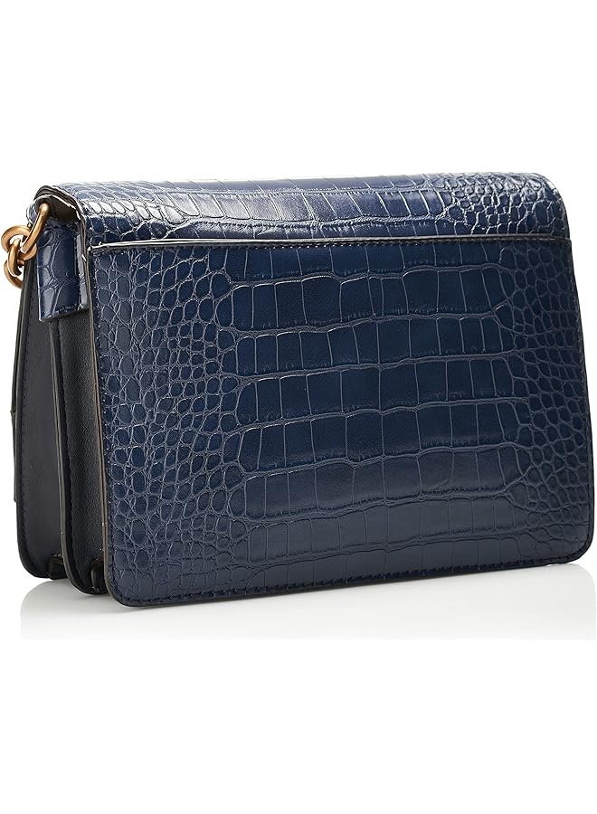 NINE WEST Kathy Textured Flap Cross Body Bag Navy - Image 2