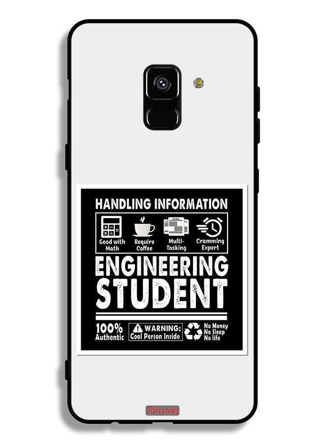 Tolwak Samsung Galaxy A8 Plus (2018) Protective Case Cover Engineering Student Sticker - Image 1
