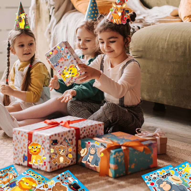 Cm2310011 Children'S Cartoon Cute Cartoon Parent-Child Animal Dog Puzzle Interactive Puzzle Diy Face Stickers - Image 5