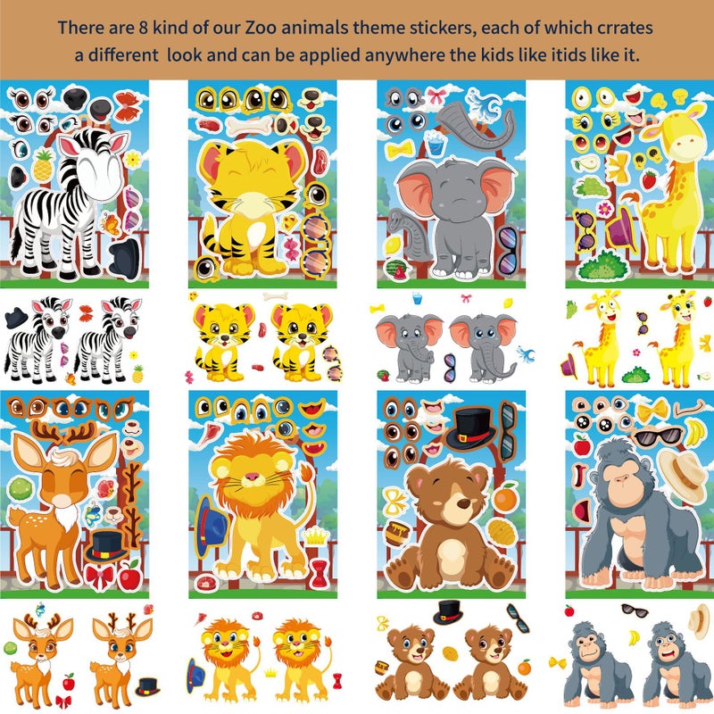 Cm2310011 Children'S Cartoon Cute Cartoon Parent-Child Animal Dog Puzzle Interactive Puzzle Diy Face Stickers - Image 3