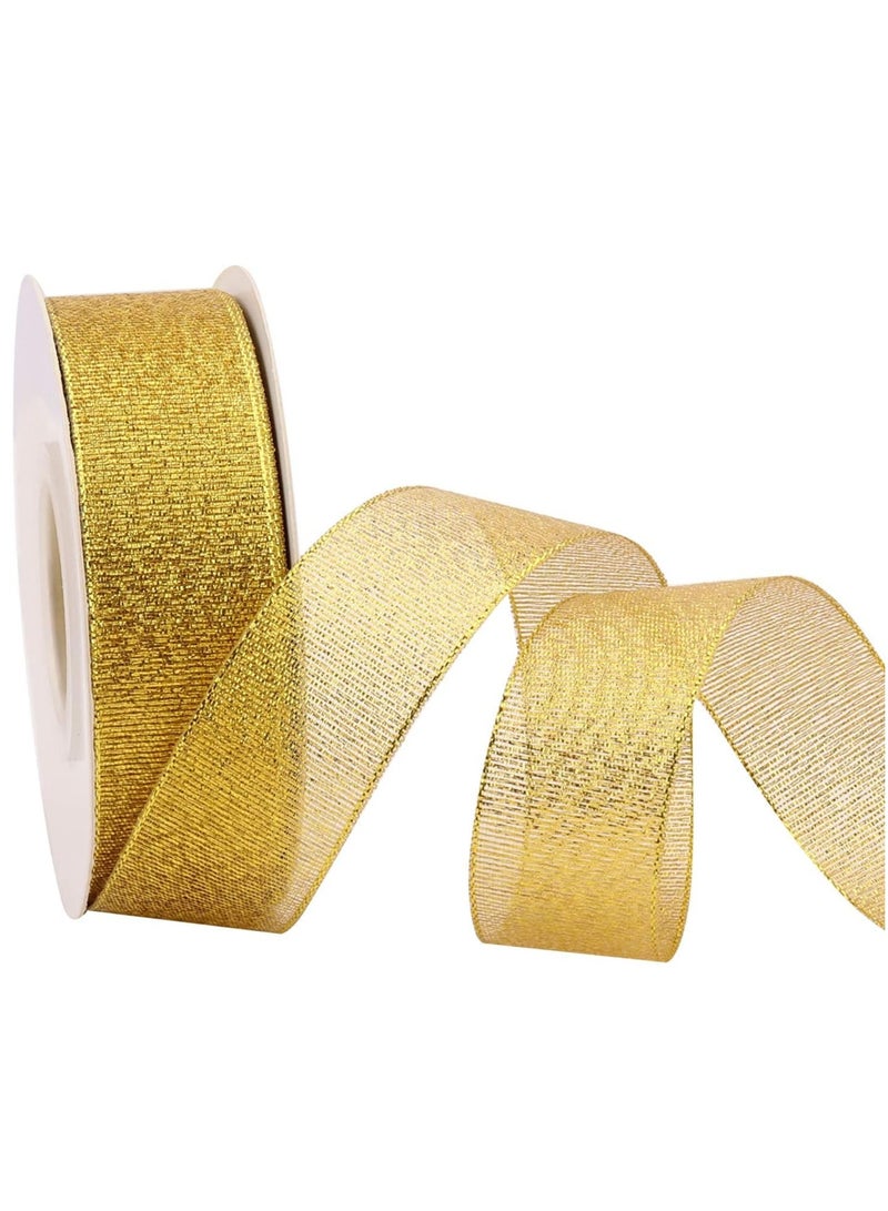 Excefore 25 Yards Glitter Metallic Ribbon 1" Wide Ribbon Valentine's Day, DELFINO Sparkly Fabric Ribbon Gift Ribbon Thin Ribbon - Image 5