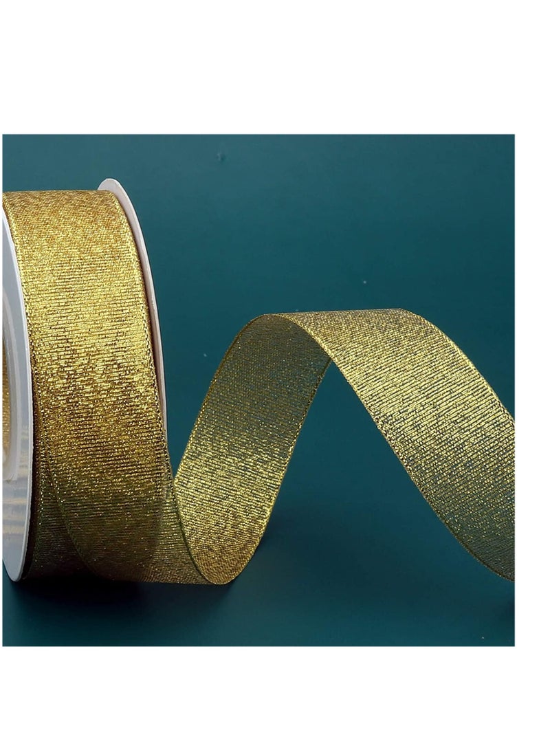 Excefore 25 Yards Glitter Metallic Ribbon 1" Wide Ribbon Valentine's Day, DELFINO Sparkly Fabric Ribbon Gift Ribbon Thin Ribbon - Image 3
