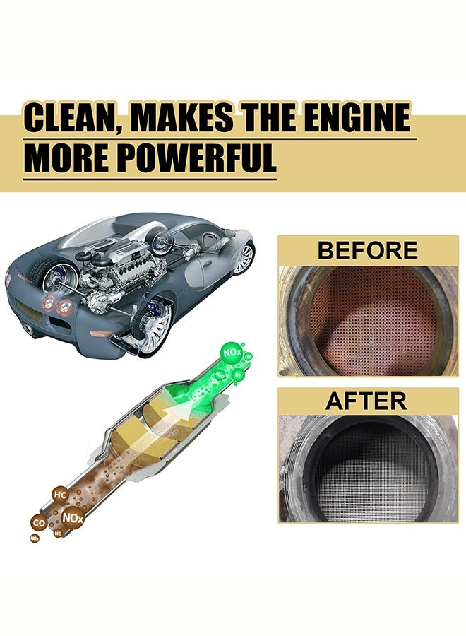 RAYHONG High-efficiency automotive three-way catalytic converter cleaner, deeply removes carbon deposits in exhaust gases, restores engine power, improves fuel economy, no disassembly required 30ml - Image 2