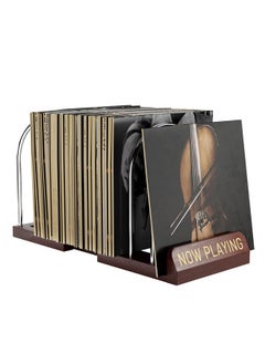 HULISEN Expandable Vinyl Record Storage, 30-70 Lps Adjustable Now Playing Record Holder For Albums, Wood Now Spinning Vinyl Record Stand Display Rack Organizer, Gift Package, Effortless Assembly  - Image 1