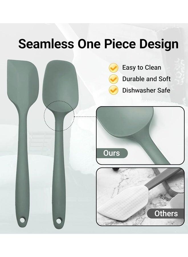 مجموعة ملاعق سيليكون مكونة من 6 قطع، مجموعة أدوات مطبخ مقاومة للحرارة وغير لاصقة، سهلة التنظيف وآمنة للغسل في غسالة الأطباق، مناسبة للخبز والطبخ والخلط. - Image 3