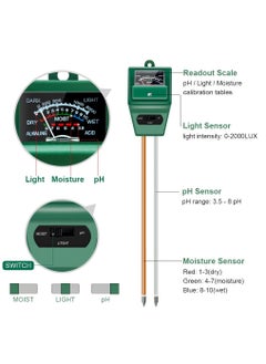 KASTWAVE 3-in-1 Soil pH Meter MS02, Moisture/Light/pH Tester for Gardening, Ideal for Garden, Lawn, Farm, Indoor & Outdoor Plant Care Tool Kits  - Image 2