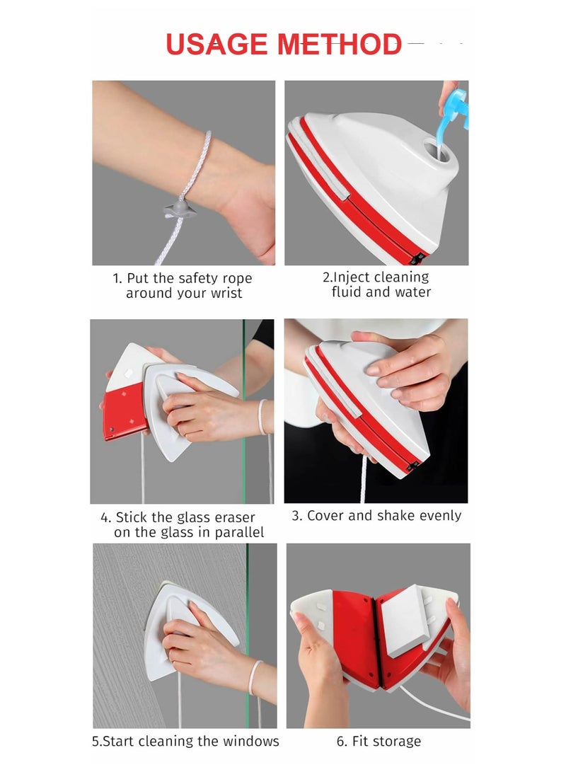 Generic Water-filled Magnetic Window Brush For Single Layer Glass Thickness 0.3''-0.6''(8-15mm)  - Image 4