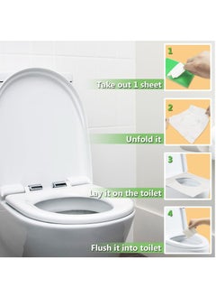 Arabest 100 Pcs Toilet Seat Covers Disposable,Flushable Portable Travel Toilet Seat Paper Cover for Adults,Kids Potty Training,Travel,10 Individually Packing  - Image 2