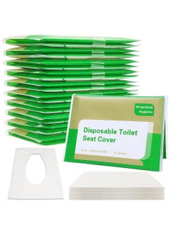 Arabest 100 Pcs Toilet Seat Covers Disposable,Flushable Portable Travel Toilet Seat Paper Cover for Adults,Kids Potty Training,Travel,10 Individually Packing  - Image 1
