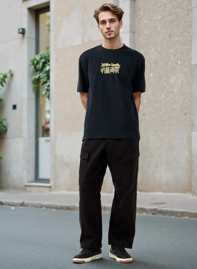 Splash FAV Jujutsu Kaisen Print Crew Neck T-shirt