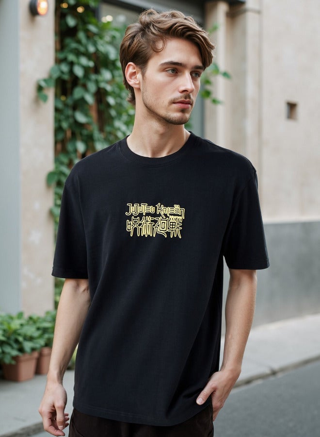 سبلاش فيڤ تي شيرت جوجوتسو كايسن بطبعة بياقة دائرية - Image 3