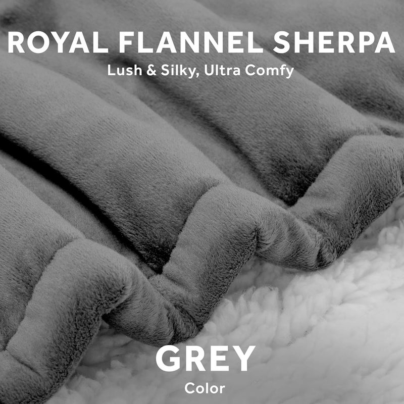 Sunbeam Electric Throw, Soft, Warm, Flannel Heated Blanket, 4 Heat Settings, 4-Hour Auto Shut-Off, Fast Heating, Comfy and Cozy, Grey Color, 50" x 60" - Image 3