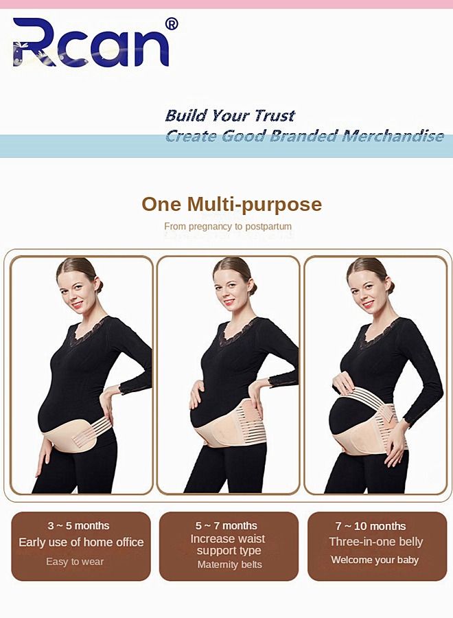 Rcan 3 in 1 Maternity Belly Belt for Pregnancy Breathable And Comfortable Pregnancy Belly Support Band Adjustable Pelvic Support Bands Tummy Band Sling Provides Relief from Abdomen Pelvic Waist Back Pain - Image 2