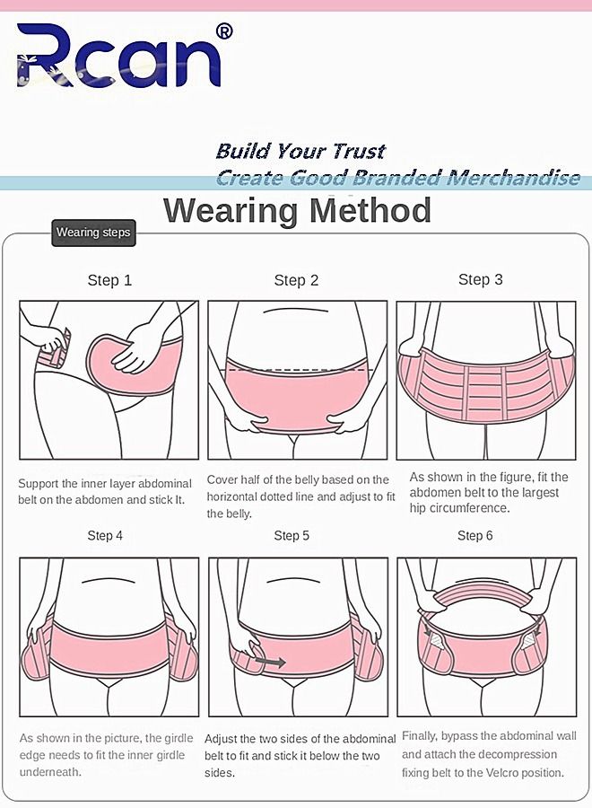 Rcan 3 in 1 Maternity Belly Belt for Pregnancy Breathable And Comfortable Pregnancy Belly Support Band Adjustable Pelvic Support Bands Tummy Band Sling Provides Relief from Abdomen Pelvic Waist Back Pain - Image 5