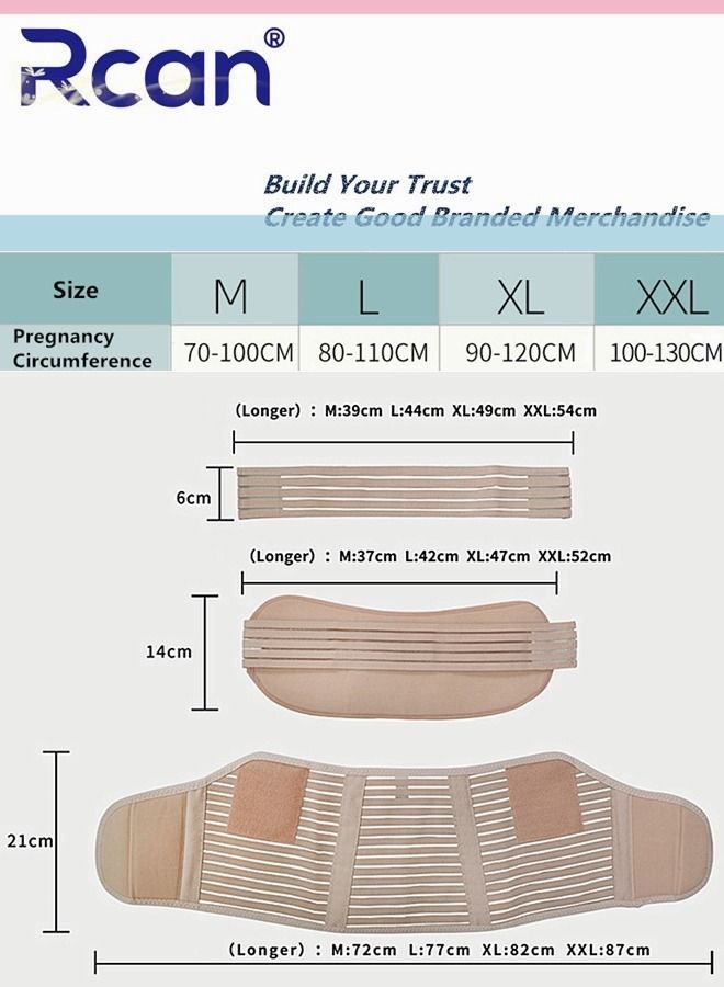 Rcan 3 in 1 Maternity Belly Belt for Pregnancy Breathable And Comfortable Pregnancy Belly Support Band Adjustable Pelvic Support Bands Tummy Band Sling Provides Relief from Abdomen Pelvic Waist Back Pain - Image 4