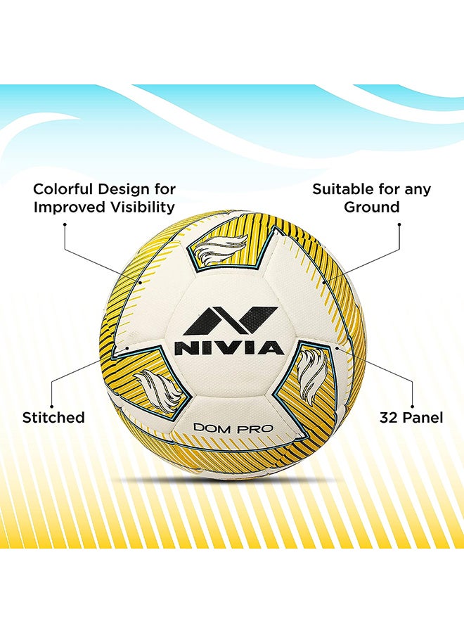 Nivia DOM05 Pro ‎PU Football | Size 5 | Machine Stitched | 32 Panel | PU Micro Fiber top Layer | Soccer Ball | Latex Bladder Core - Image 2