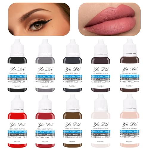BAODELI 10 قطع حبر تاتو الحواجب والشفاه مكياج دائم صبغة تجميلية طبيعية لون صبغة ميكروبليدنج - Image 1