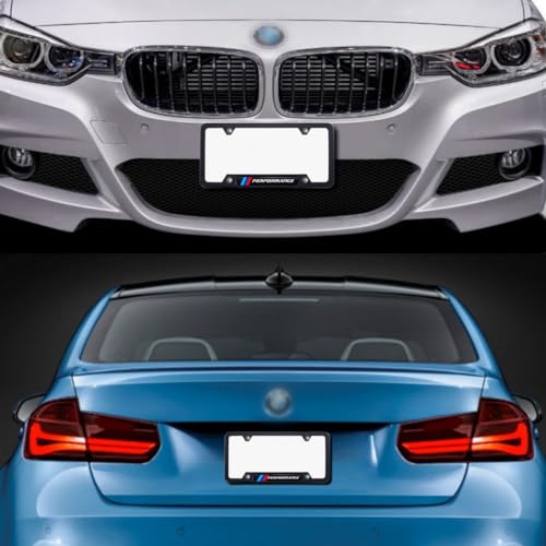 QOMAGO 2 Pcs Black License Plate Frames Metal Aluminum Material 4 Holes License Plate Covers Screw Caps Cover Set Compatible with 1 2 3 4 5 Series X1 X3 X5 X6 X7 Series M2 M3 M4 M5 M6 Series E90 E91.etc - Image 4