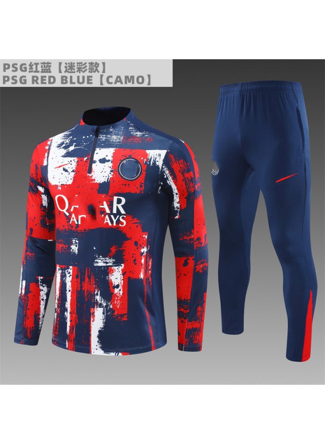 Psg Red And Blue [camouflage Style] Football Jersey - Image 1
