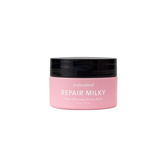 shaishaishai REPAIR MILKY Deep Cleansing Peeling Balm, Urea + Gommage Exfoliant for Blackheads & Dead Skin Cells, Balm-to-Milk Formula, Glass Skin, Korean Skin Care, 3.17 oz