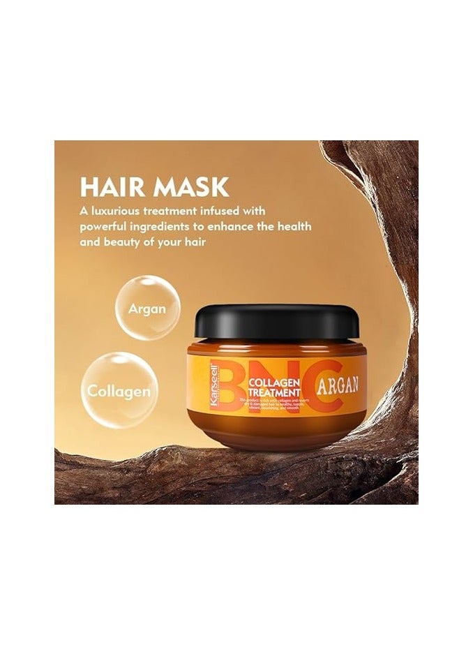Karseell BNC Collagen Hair Treatment Deep Repair Conditioning Argan Oil Collagen Hair Mask Essence for Dry Damaged Hair All Hair Types 16.90 oz 500ml - Image 4