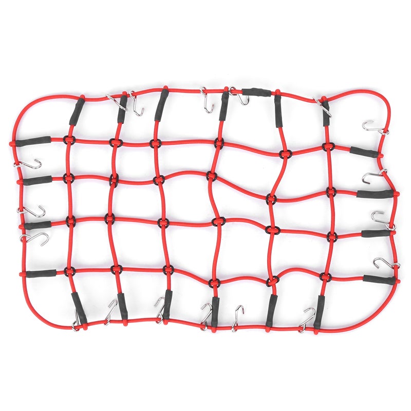 Elastic Luggage Roof Rack Net Stretchable Simulation Accessory for 1/8 1/10 RC CrawlerRed - Image 1