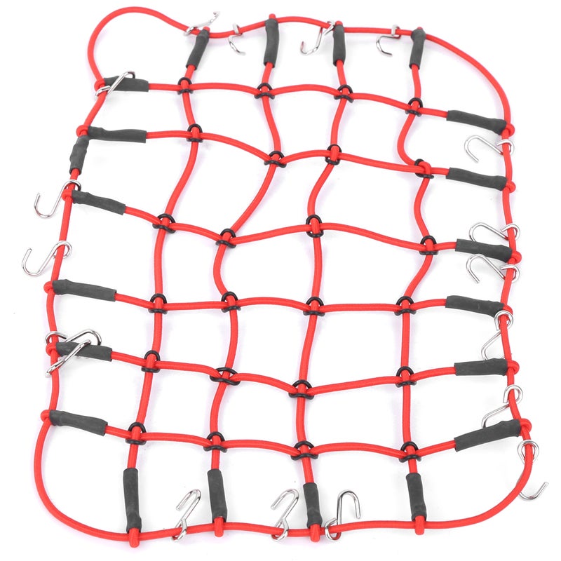 Elastic Luggage Roof Rack Net Stretchable Simulation Accessory for 1/8 1/10 RC CrawlerRed - Image 4