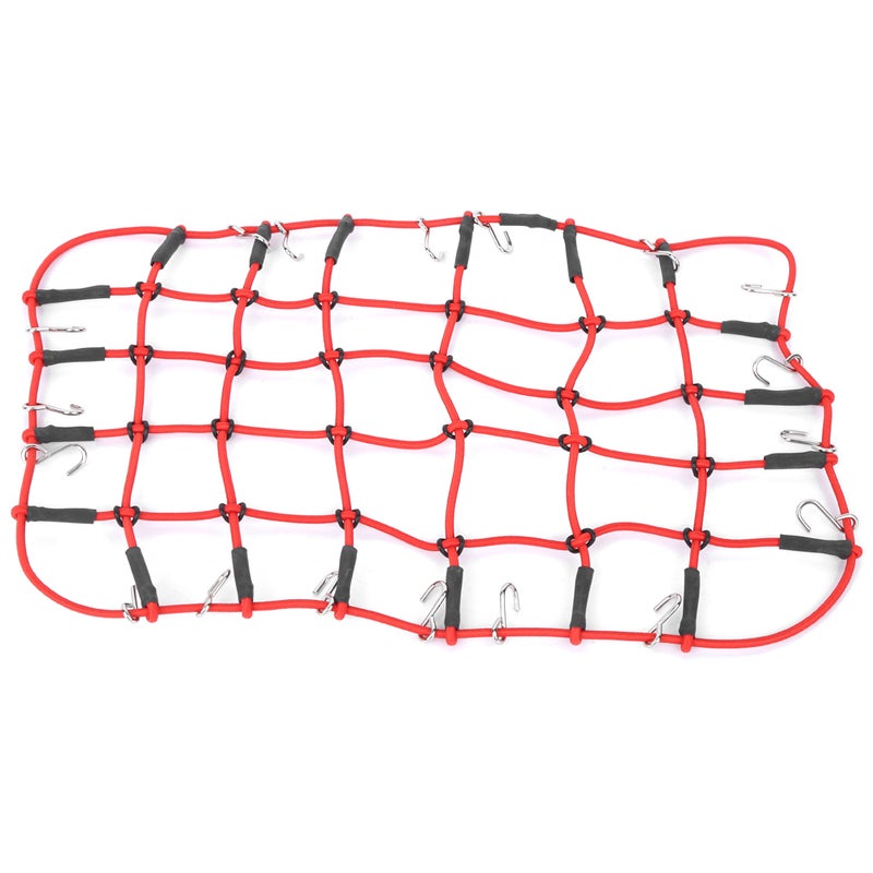 Elastic Luggage Roof Rack Net Stretchable Simulation Accessory for 1/8 1/10 RC CrawlerRed - Image 2
