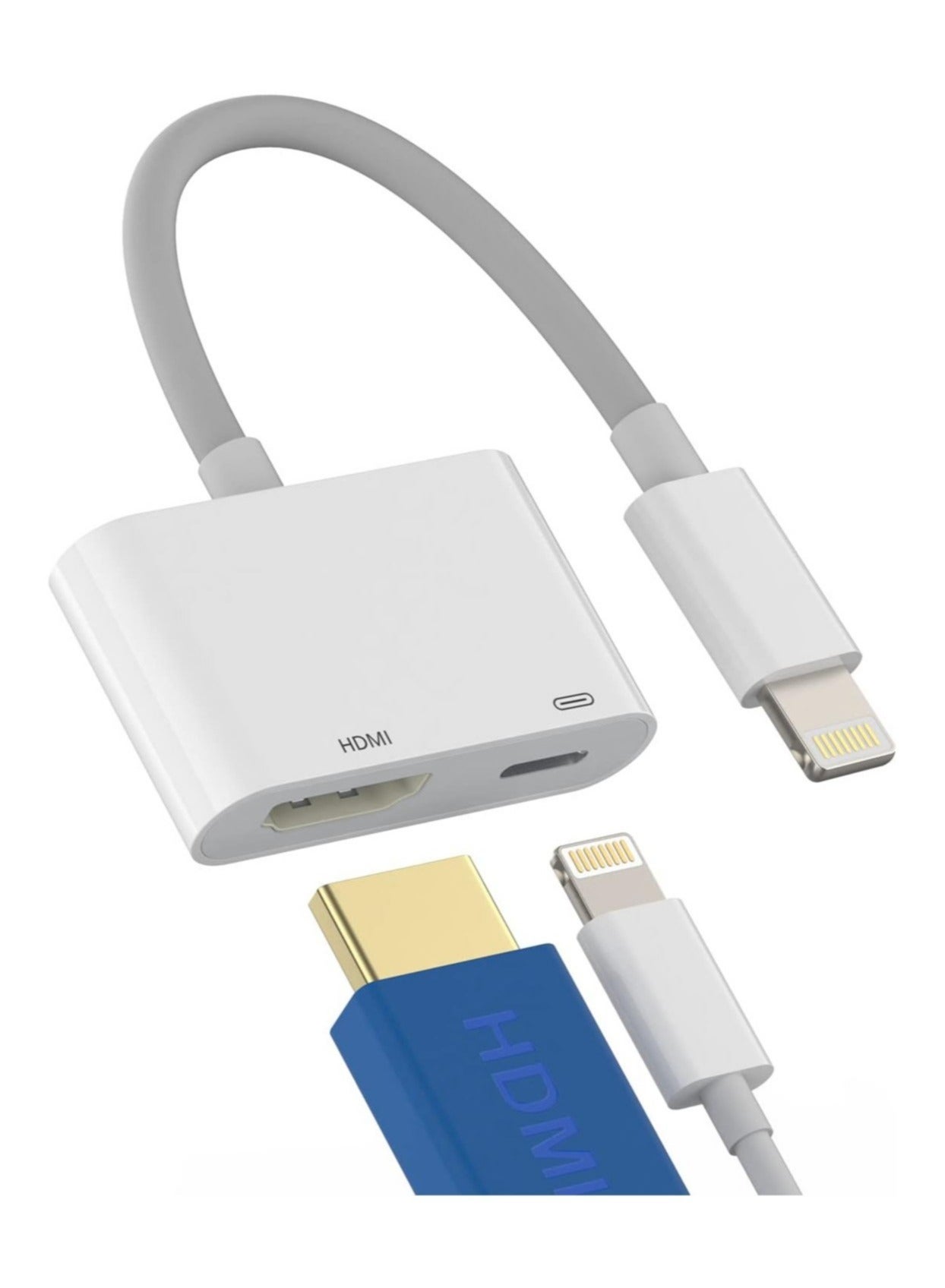 Lightning to Hdmi Adapter for TV Compatible for iPhone 12 13 Pro Max Splitter Digital AV Female Port Converter and Charging Connector Cord Projector Monitor Sync Screen Ipad Mini Apple Charger Charge