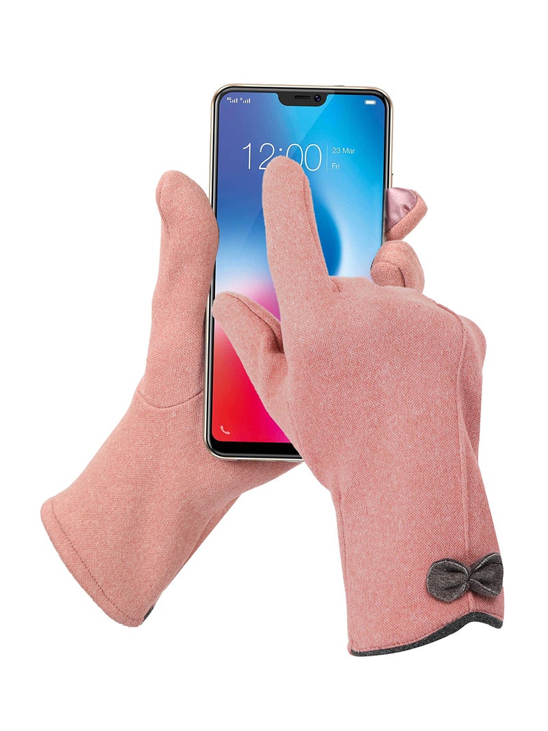 FabSeasons Slim warm Winter Gloves For Women, with velvet lining inside for cold weather, Touchscreen enabled index finger, also ensures a Smooth Driving/Riding Experience - Image 5