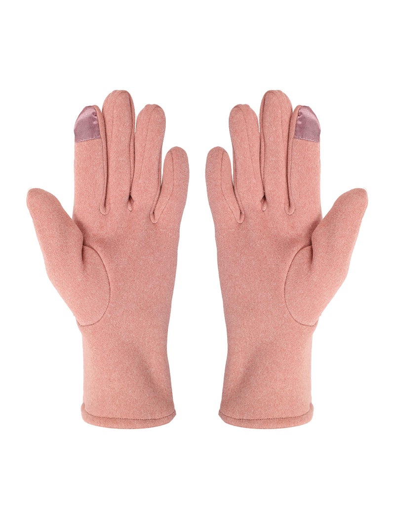 FabSeasons Slim warm Winter Gloves For Women, with velvet lining inside for cold weather, Touchscreen enabled index finger, also ensures a Smooth Driving/Riding Experience - Image 2