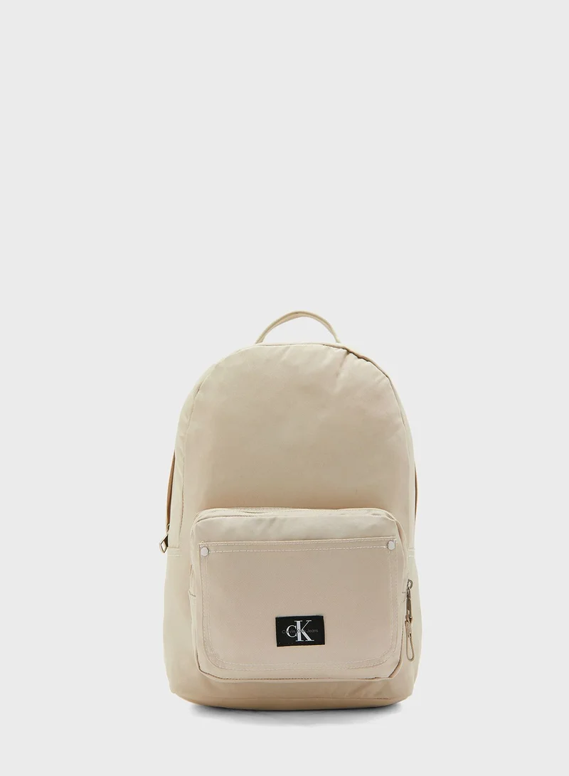 Calvin Klein Jeans Logo Front Zip Backpack