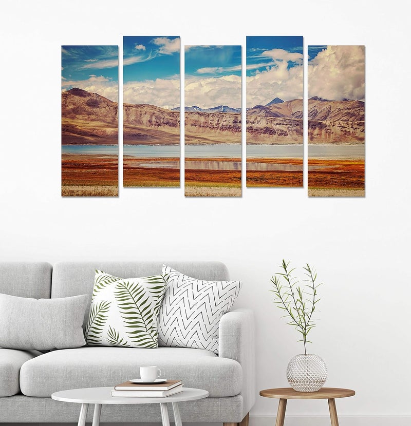 PAPER PLANE DESIGN Travel Theme Wall Art Multiple Panel Painting For Living Room (Mountains) - Image 3