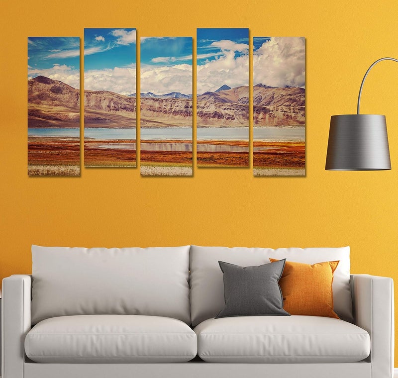 PAPER PLANE DESIGN Travel Theme Wall Art Multiple Panel Painting For Living Room (Mountains) - Image 2