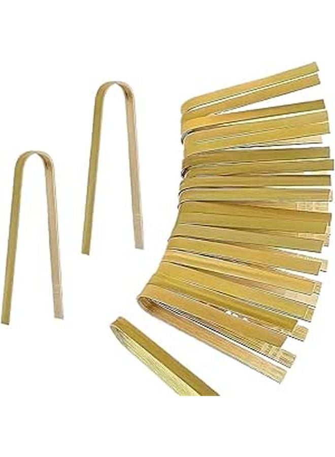 150 Pcs Natural Bamboo Food Clips Disposable Reusable Kitchen Chip Bag Sealing Clips - Image 1