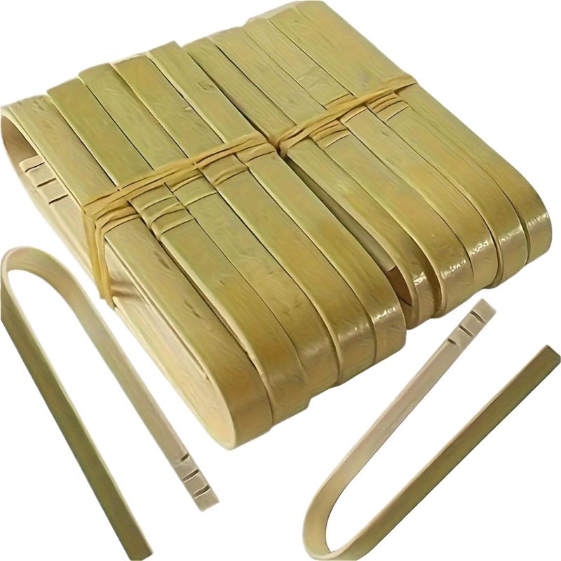 150 Pcs Natural Bamboo Food Clips Disposable Reusable Kitchen Chip Bag Sealing Clips - Image 3