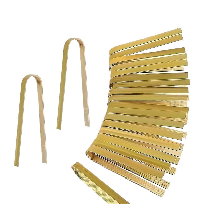 150 Pcs Natural Bamboo Food Clips Disposable Reusable Kitchen Chip Bag Sealing Clips - Image 2